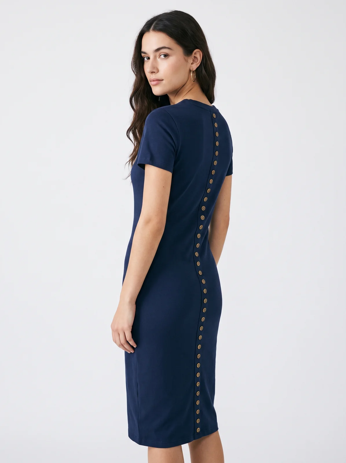 Spine Dress - Navy