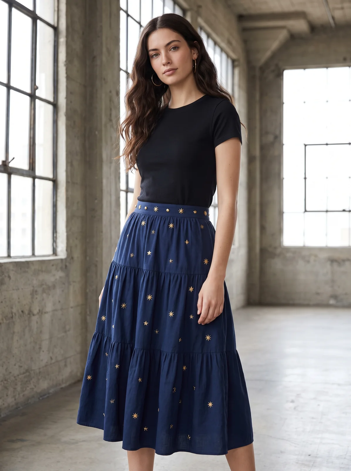 Star Skirt - Navy